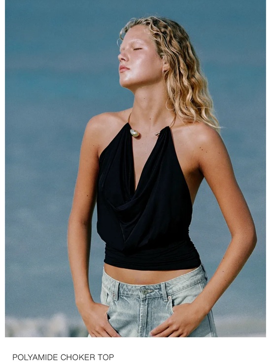 Zara Tops - Zara Black Choker Halter Top